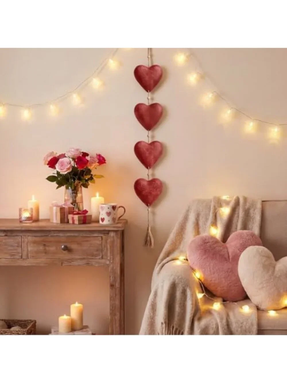Large 31.5” Vintage Wooden Heart Wall Decor - Rustic Home Decor Accent